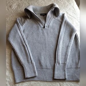 🌺 NEW 525 America Unisex Quarter Zip Gray Sweater